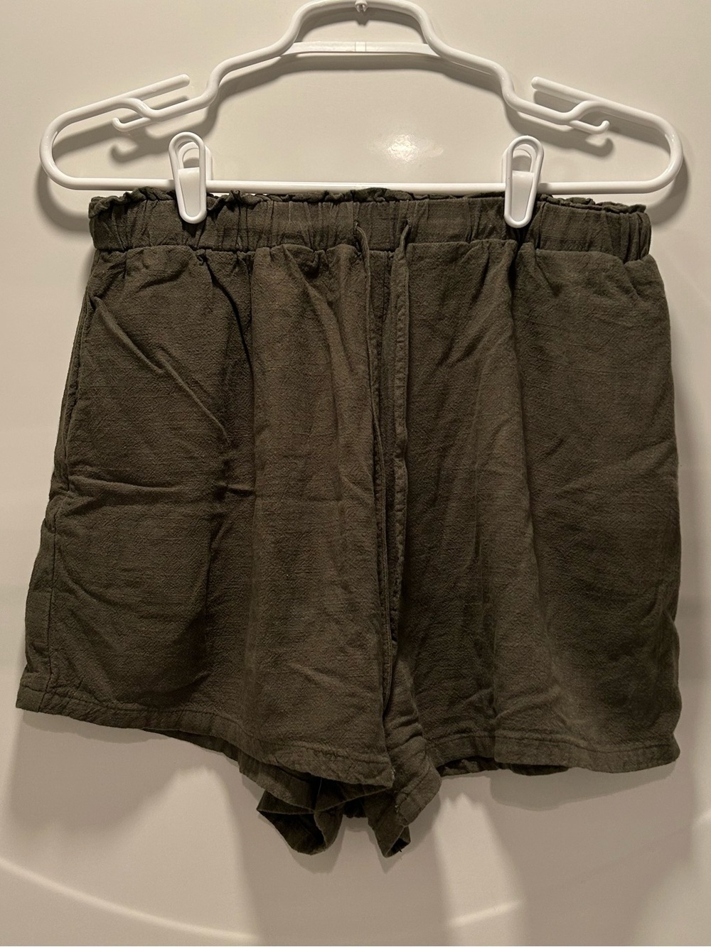 Princess Polly Olive Green Elastic Waist Athletic Shorts